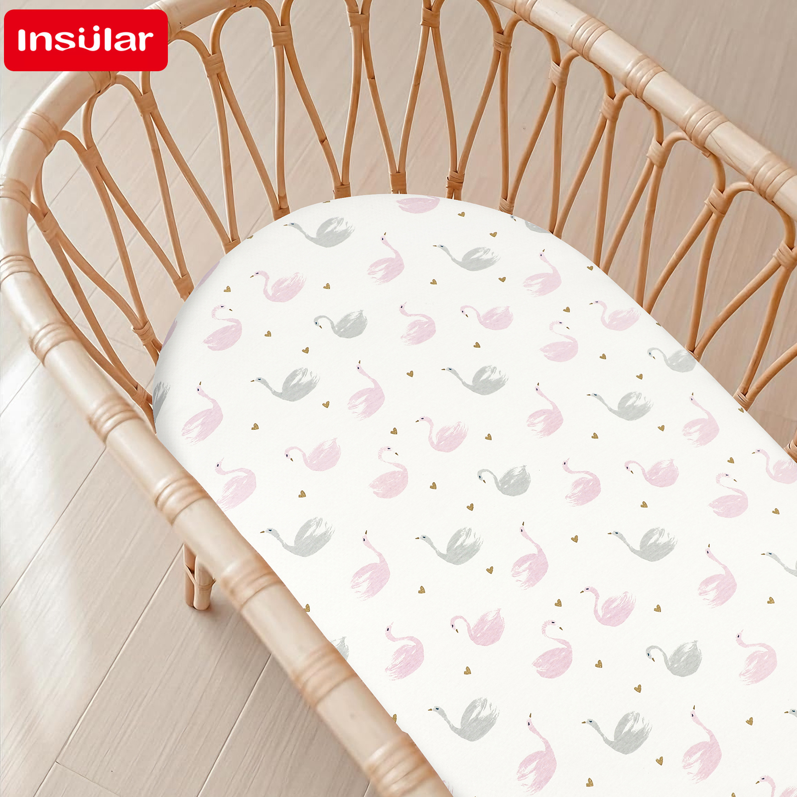 Cartoon Printed Crib Sheet Set - Baby Nursery Rhymes recension och pris