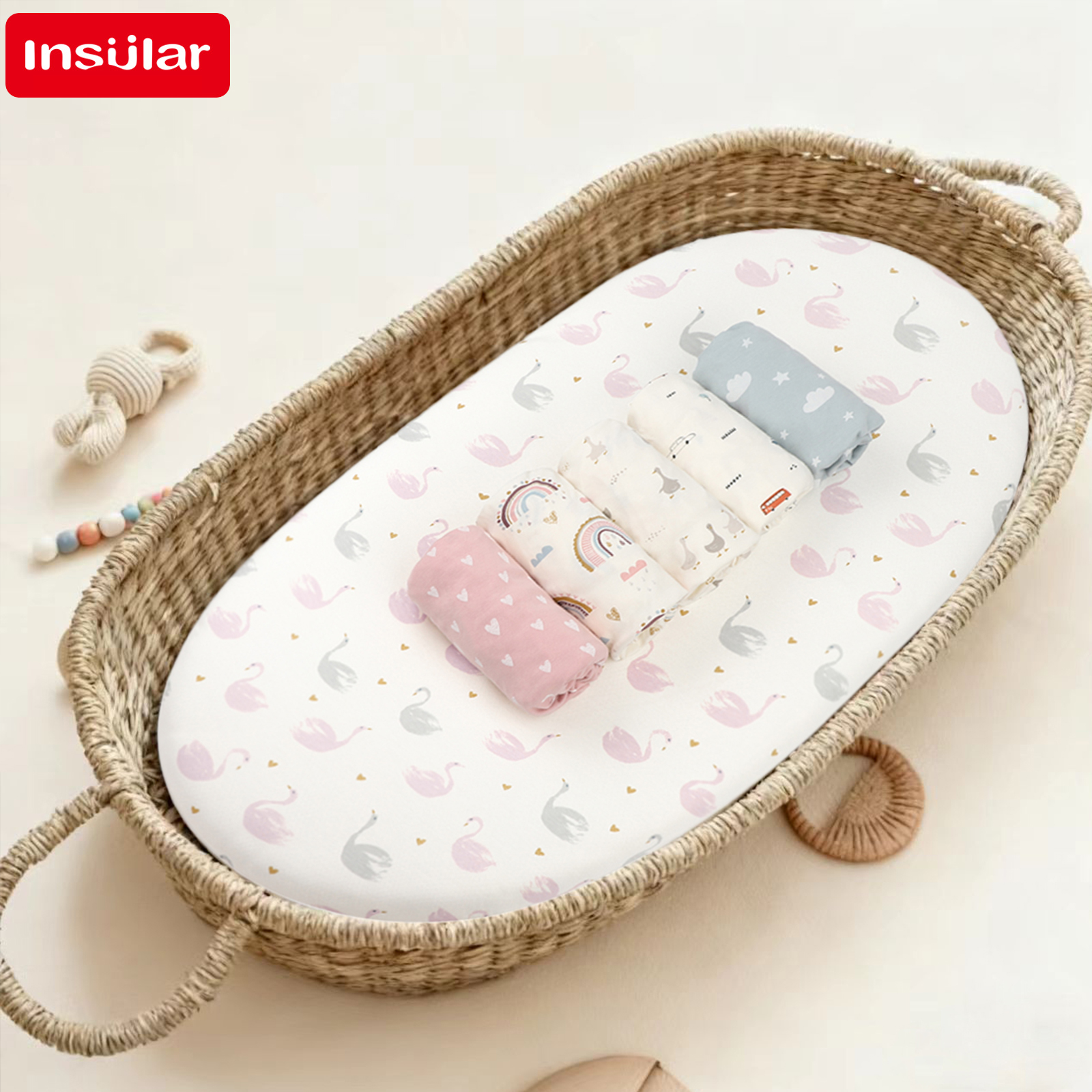Cartoon Printed Crib Sheet Set - Baby Nursery Rhymes recension och pris
