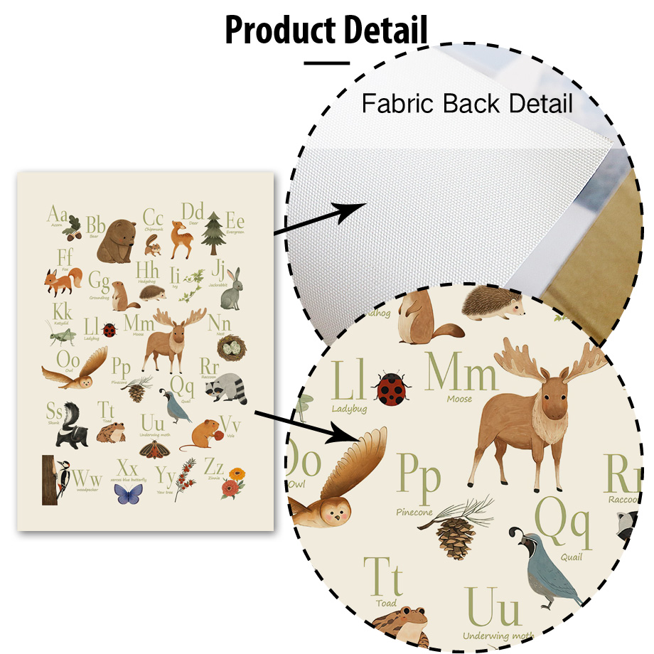 1pc frameless Cute Rabbit Fox  - Baby Nursery Prints recension och pris