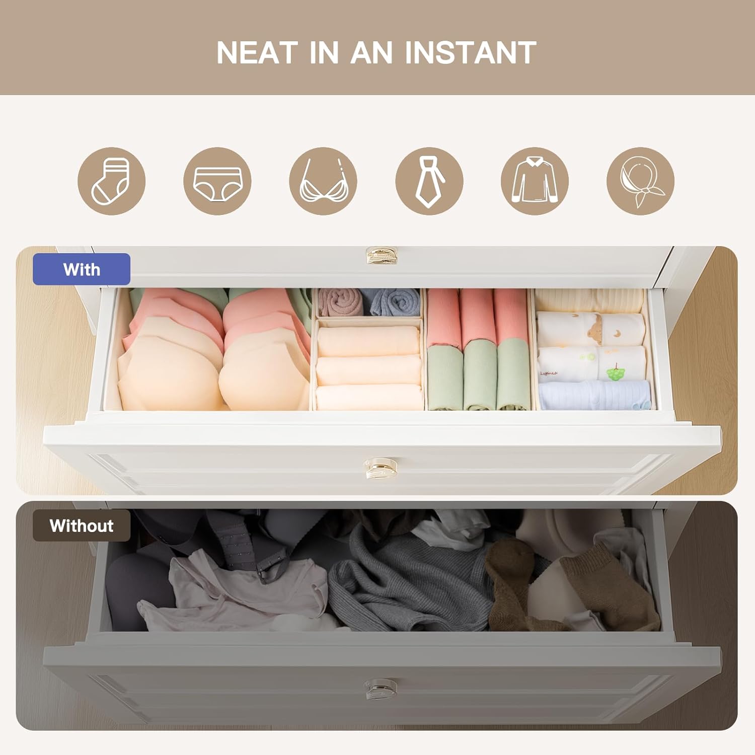 Drawer Organizer 10 Pack, Fold - Baby Nursery Images Free recension och pris