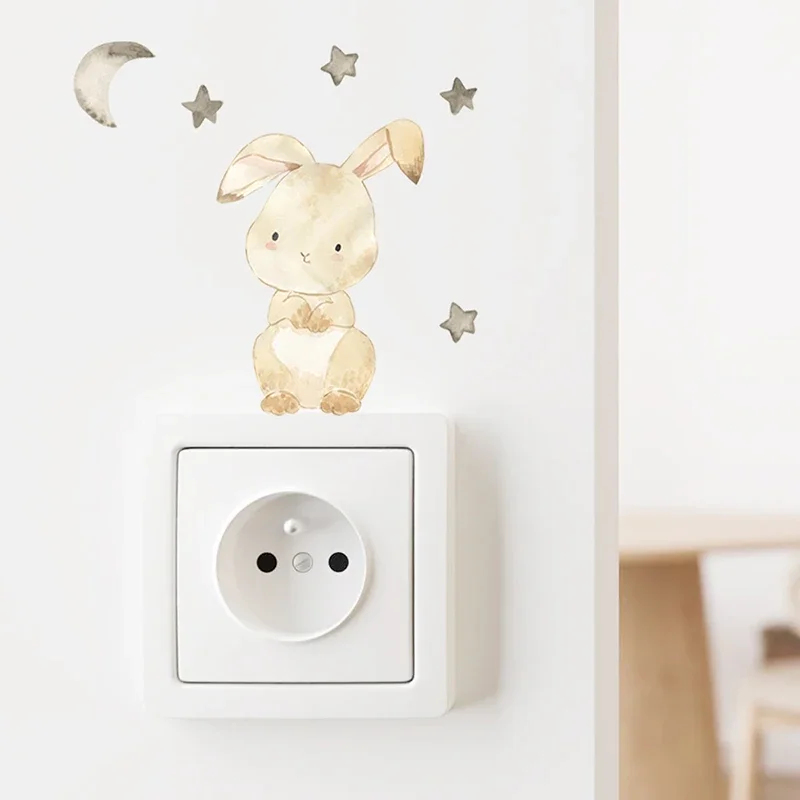 1/2/4set Cartoon Animals Wall  - Baby Nursery Water recension och pris