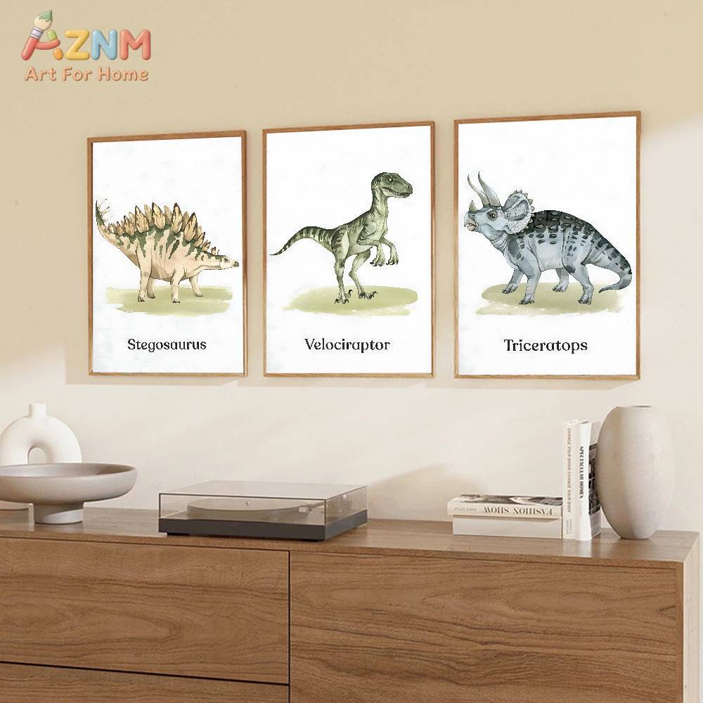 AZNM Cute Cartoon Animal Canva - Baby Nursery Prints recension och pris