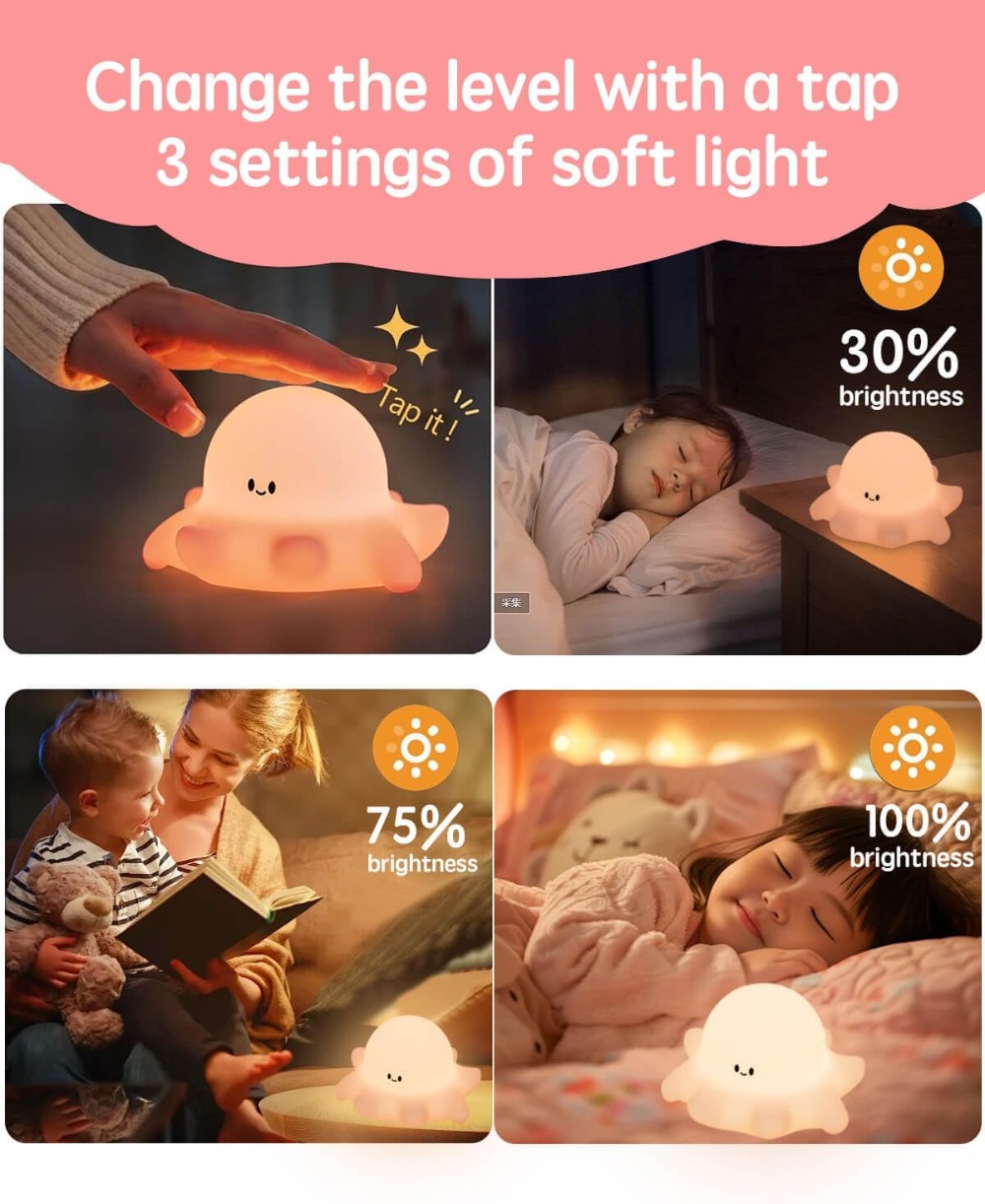Cute Octopus Silicone Night Li - Baby Nursery Images Free recension och pris
