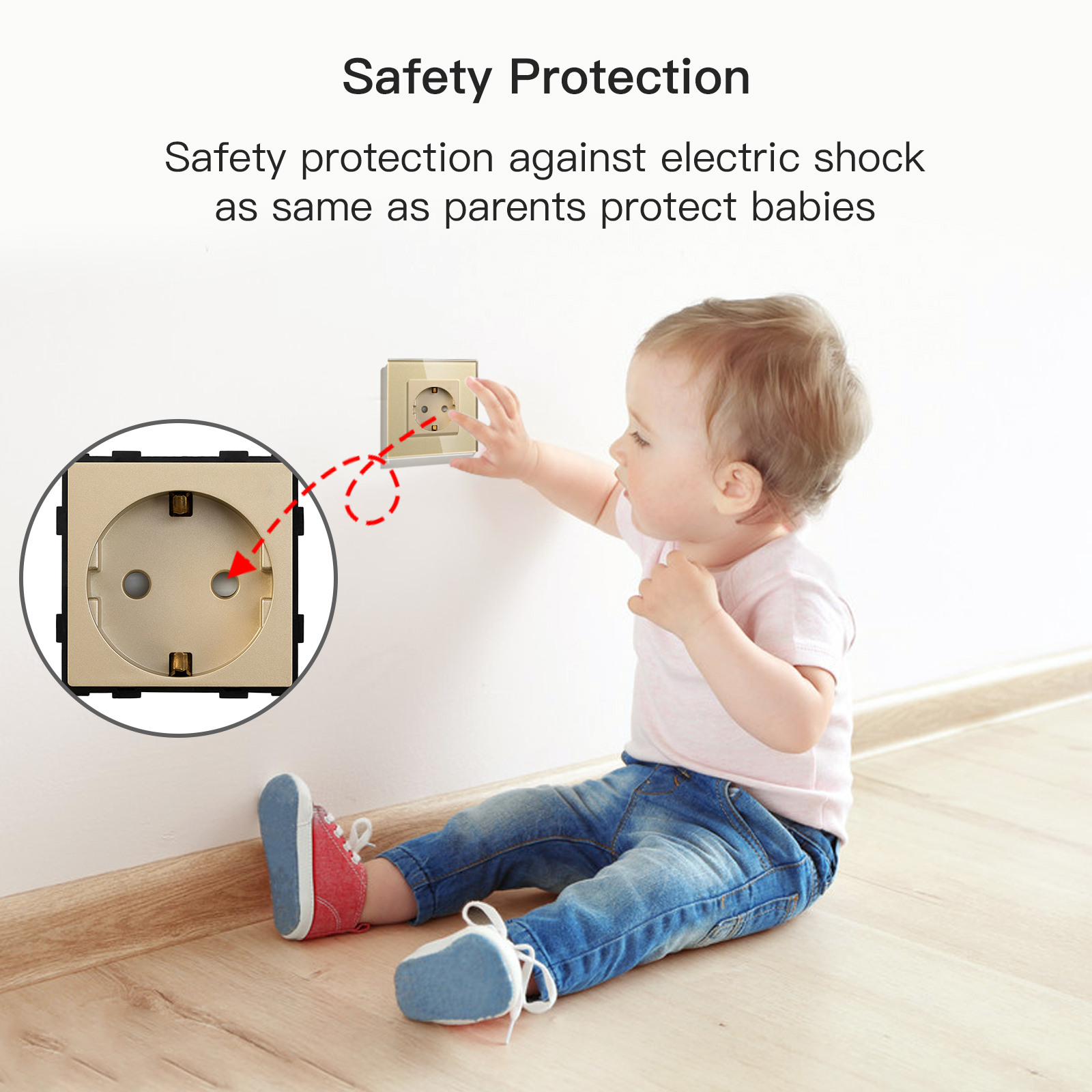 BSEED EU Wall Sockets Single P - Outlet Cover Childproof recension och pris