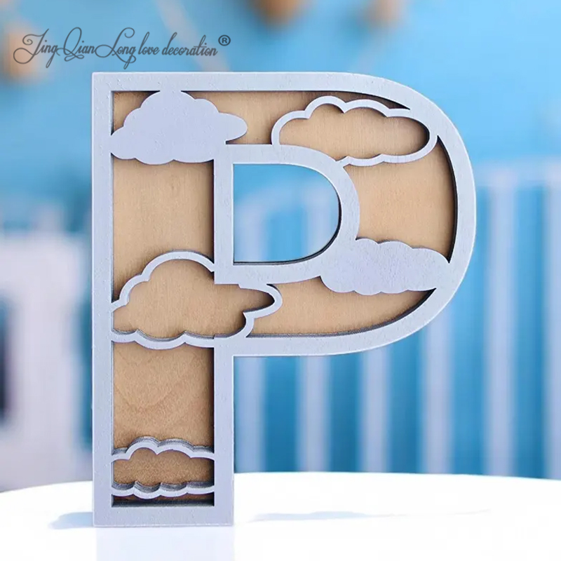 Custom Cloud Block Letters & N - Baby Nursery Hot Air Balloon Theme recension och pris