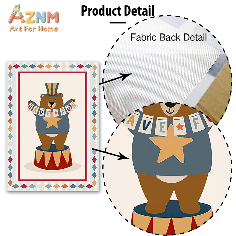 Circus Bear Magician Dog Quote - Baby Nursery Pictures recension och pris