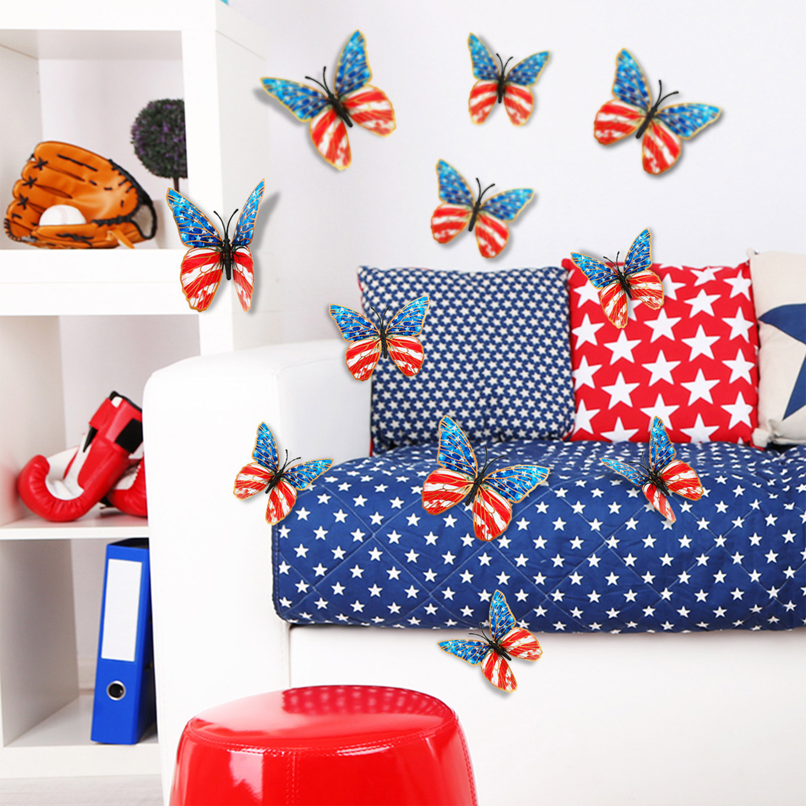 3d Butterfly Wall Stickers Ame - Baby Nursery Decals recension och pris